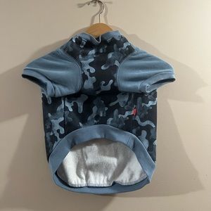 Reddy XL camp blue dog outfit